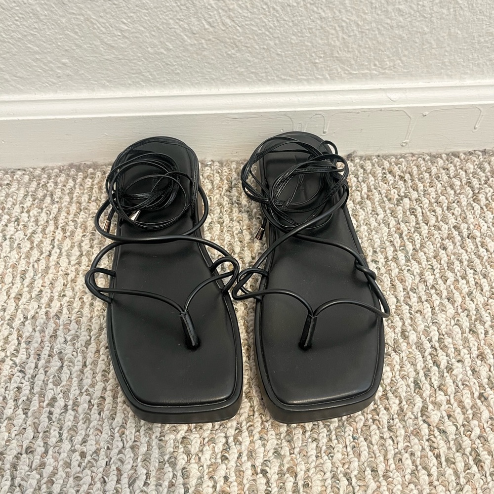 Bershka Women’s Platform Strappy Sandal - Size 10